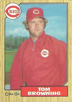 1987 O-Pee-Chee #65 Tom Browning Front