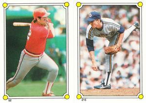 1987 O-Pee-Chee Stickers #52 / 215 Jack Clark / Mike Moore Front