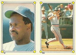 1987 O-Pee-Chee Stickers #67 / 229 Bill Madlock / Larry Sheets Front