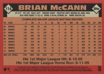 2014 Topps Archives #114 Brian McCann Back