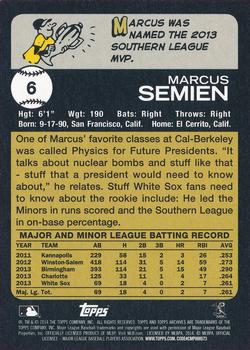 2014 Topps Archives #6 Marcus Semien Back