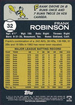 2014 Topps Archives #32 Frank Robinson Back