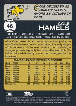 2014 Topps Archives #46 Cole Hamels Back