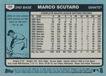 2014 Topps Archives #54 Marco Scutaro Back