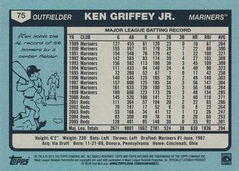 2014 Topps Archives #75 Ken Griffey Jr. Back