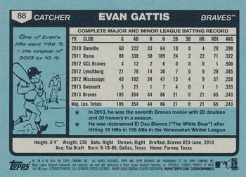 2014 Topps Archives #88 Evan Gattis Back