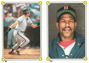1987 Topps Stickers #88 / 249 Will Clark / Dennis Boyd Front