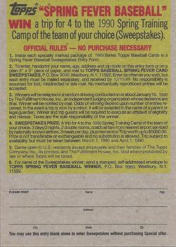 1989 Topps - Topps Company Store #NNO Style B Sweatshirt Offer Back