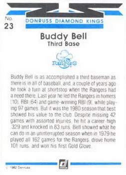 1982 Donruss #23 Buddy Bell Back