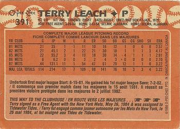 1988 O-Pee-Chee #391 Terry Leach Back