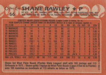 1988 O-Pee-Chee #66 Shane Rawley Back