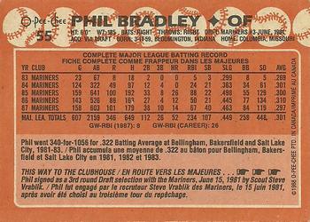 1988 O-Pee-Chee #55 Phil Bradley Back
