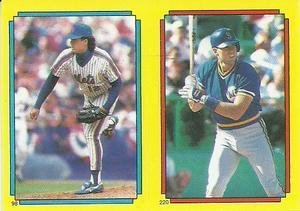 1988 O-Pee-Chee Stickers #98 / 220 Ron Darling / Dave Valle Front