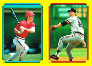 1988 O-Pee-Chee Stickers #50 / 271 Tom Herr / Eric King Front