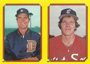 1988 O-Pee-Chee Stickers #264 / 286 Frank Tanana / Donnie Hill Front