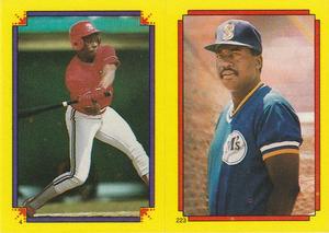 1988 O-Pee-Chee Stickers #4 / 223 Vince Coleman / Gary Matthews Front