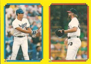 1988 O-Pee-Chee Stickers #69 / 289 Mike Marshall / Bob James Front