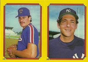 1988 O-Pee-Chee Stickers #242 / 300 Dale Mohorcic / Dave Righetti Front