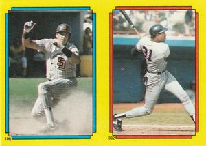 1988 Topps Stickers #106 / 302 Carmelo Martinez / Dave Winfield Front