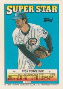 1988 Topps Stickers #15 1987 ALCS Back