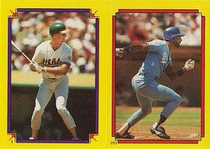 1988 Topps Stickers #1 / 263 Mark McGwire / Willie Wilson Front