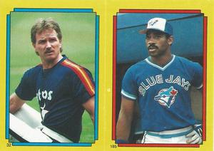 1988 Topps Stickers #32 / 185 Alan Ashby / Willie Upshaw Front