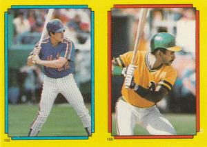 1988 Topps Stickers #102 / 165 Kevin McReynolds / Tony Phillips Front
