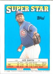 1988 Topps Stickers - Super Star Backs #33 Lee Smith Front