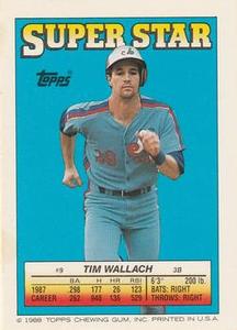 1988 Topps Stickers - Super Star Backs #9 Tim Wallach Front