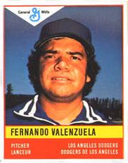 1985 General Mills Stickers #NNO Fernando Valenzuela Front