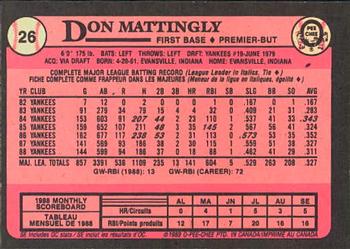 1989 O-Pee-Chee #26 Don Mattingly Back