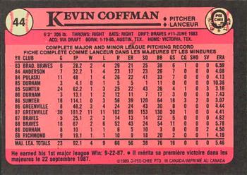 1989 O-Pee-Chee #44 Kevin Coffman Back