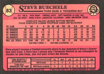 1989 O-Pee-Chee #83 Steve Buechele Back