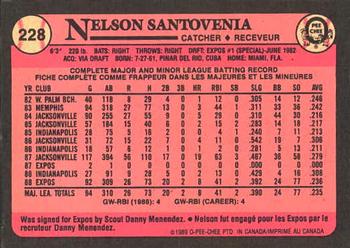 1989 O-Pee-Chee #228 Nelson Santovenia Back