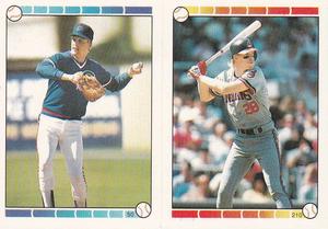 1989 O-Pee-Chee Stickers #50 / 210 Mark Grace / Cory Snyder Front