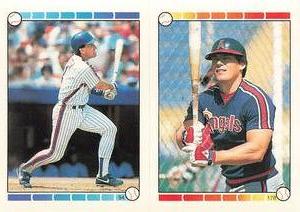 1989 O-Pee-Chee Stickers #94 / 178 Gary Carter / Brian Downing Front