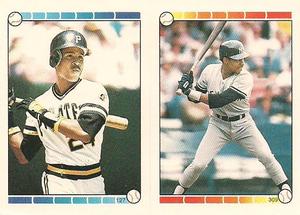 1989 O-Pee-Chee Stickers #127 / 309 Barry Bonds / Willie Randolph Front