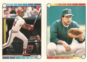 1989 O-Pee-Chee Stickers #138 / 173 Eric Davis / Ron Hassey Front