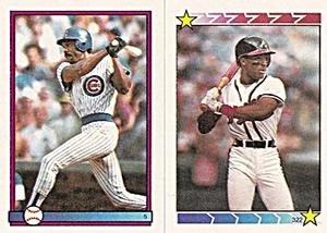 1989 Topps Stickers #5 / 322 Andre Dawson / Ron Gant Front