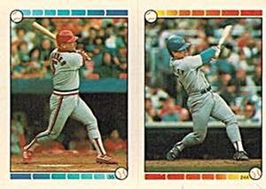 1989 Topps Stickers #35 / 244 Bob Horner / Mike Stanley Front