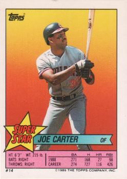 1989 Topps Stickers - Super Star Backs #14 Joe Carter Front