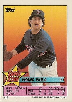 1989 Topps Stickers - Super Star Backs #30 Frank Viola Front
