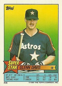 1989 Topps Stickers - Super Star Backs #35 Glenn Davis Front