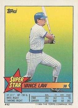 1989 Topps Stickers - Super Star Backs #42 Vance Law Front