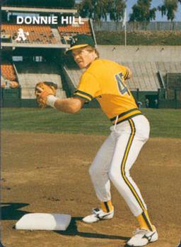 1984 Mother's Cookies Oakland Athletics #13 Donnie Hill Front