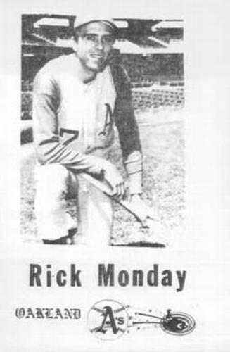 1969 Broder Oakland Athletics #NNO Rick Monday Front