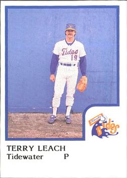 1986 ProCards Tidewater Tides #NNO Terry Leach Front