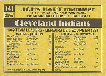1990 O-Pee-Chee #141 John Hart Back