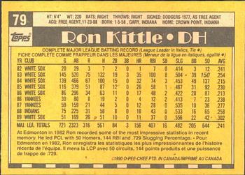 1990 O-Pee-Chee #79 Ron Kittle Back