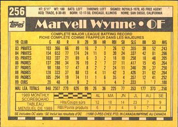 1990 O-Pee-Chee #256 Marvell Wynne Back